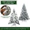 7.5FT Snow-Flocked Pine Realistic Artificial Holiday Christmas Tree with Stand